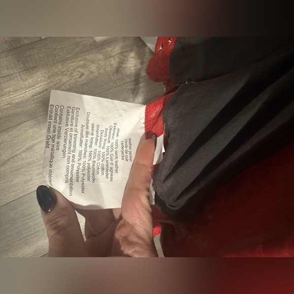 Mauritius Red Leather Jacket Size S - Picture 9 of 11